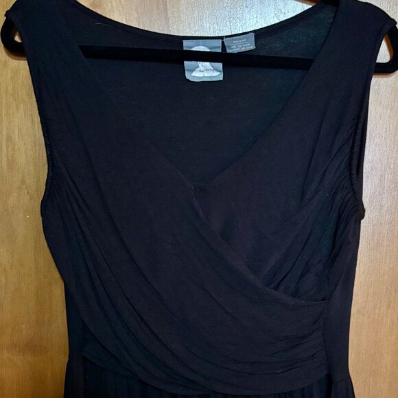 Anthropologie Girls of Savoy Black Elementary Wrap Dress Size M - Picture 5 of 8